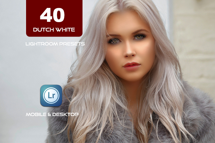 40 پریست لایت روم 2023 حرفه ای و پریست کمرا راو تم روشن Dutch White Lightroom Presets