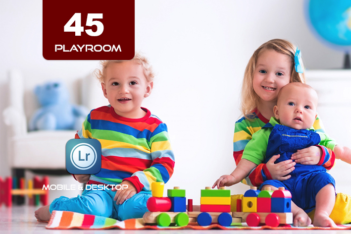 45 پریست لایت روم  2023 جدید تم اتاق بازی کودکان Playroom Children Lightroom Presets