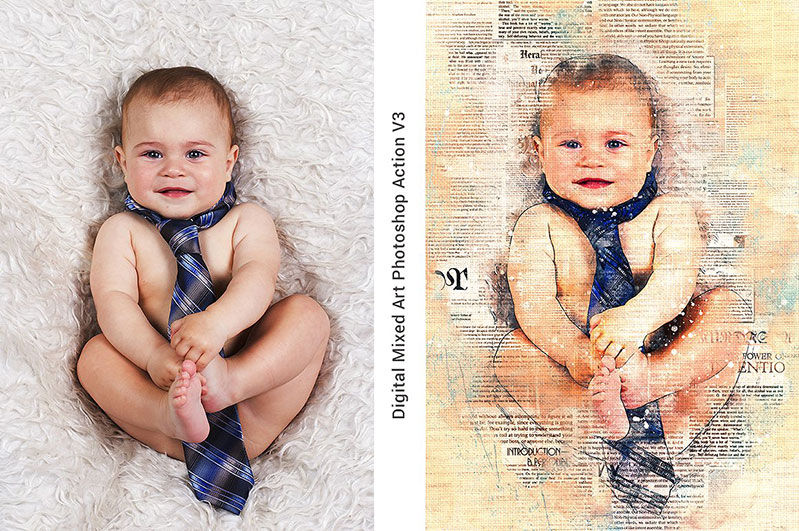 دانلود اکشن فتوشاپ : Digital Mixed Art Photoshop Action دانلود اکشن فتوشاپ : Digital Mixed Art Photoshop Action