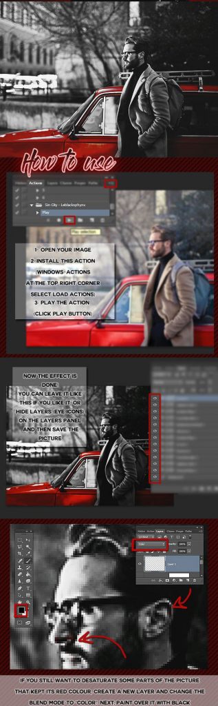دانلود اکشن بسیار زیبای فتوشاپ Sin City Action دانلود اکشن بسیار زیبای فتوشاپ Sin City Action
