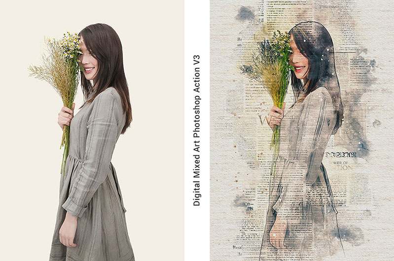دانلود اکشن فتوشاپ : Digital Mixed Art Photoshop Action دانلود اکشن فتوشاپ : Digital Mixed Art Photoshop Action
