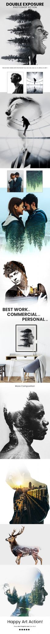 دانلود اکشن فتوشاپ : افکت دابل اکسپوژر Double Exposure Photoshop Action دانلود اکشن فتوشاپ : افکت دابل اکسپوژر Double Exposure Photoshop Action