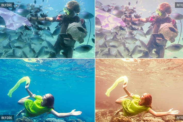دانلود 100 پریست لایت روم حرفه ای : Underwater Lightroom Presets دانلود 100 پریست لایت روم حرفه ای : Underwater Lightroom Presets