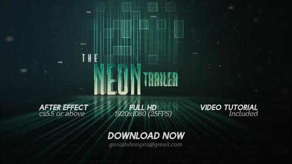 دانلود پروژه آماده افترافکت با موزیک وله The Neon Trailer دانلود پروژه آماده افترافکت با موزیک وله The Neon Trailer