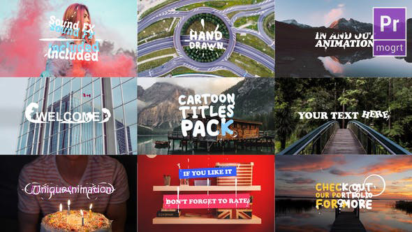دانلود پکیج تایتل آماده کارتونی پریمیر : Cartoon Titles Pack Premiere Pro MOGRT دانلود پکیج تایتل آماده کارتونی پریمیر : Cartoon Titles Pack Premiere Pro MOGRT