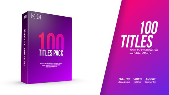 دانلود 100 تایتل آماده پریمیر با رزولوشن دلخواه : Titles for Premiere Pro دانلود 100 تایتل آماده پریمیر با رزولوشن دلخواه : Titles for Premiere Pro