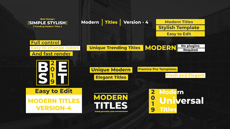 دانلود 12 تایتل آماده متن برنامه پریمیر : Modern Title V4 دانلود 12 تایتل آماده متن برنامه پریمیر : Modern Title V4