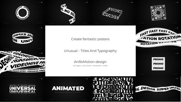 دانلود پروژه آماده تایتل افترافکت فوق حرفه ای Unusual Titles And Typography دانلود پروژه آماده تایتل افترافکت فوق حرفه ای Unusual Titles And Typography