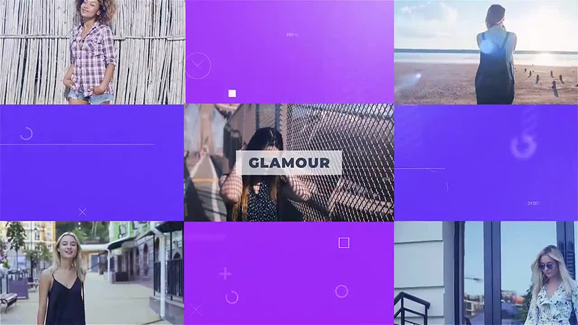 پروژه پریمیر تیتراژ با افکت گلیچ و نویز و پارازیت Fast Glitch Intro دانلود پروژه آماده پریمیر تیتراژ با موزیک فشن Fashion Zone