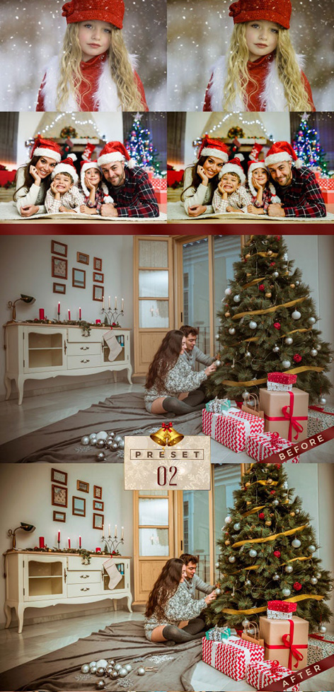 پریست لایت روم دسکتاپ و موبایل کریسمس Lightroom Presets Christmas Pack پریست لایت روم دسکتاپ و موبایل کریسمس Lightroom Presets Christmas Pack