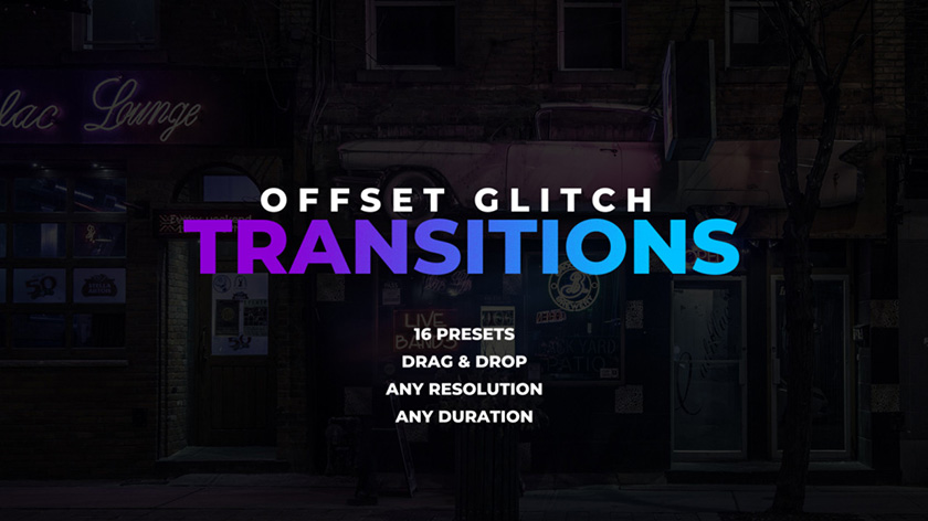 ترنزیشن پریمیر با افکت گلیچ و نویز Offset Glitch Transitions ترنزیشن پریمیر با افکت گلیچ و نویز Offset Glitch Transitions