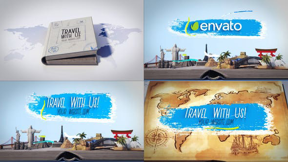 پروژه افترافکت لوگو با موزیک لوگو آژانس مسافرتی Travel Book Logo Reveals پروژه افترافکت لوگو با موزیک لوگو آژانس مسافرتی Travel Book Logo Reveals