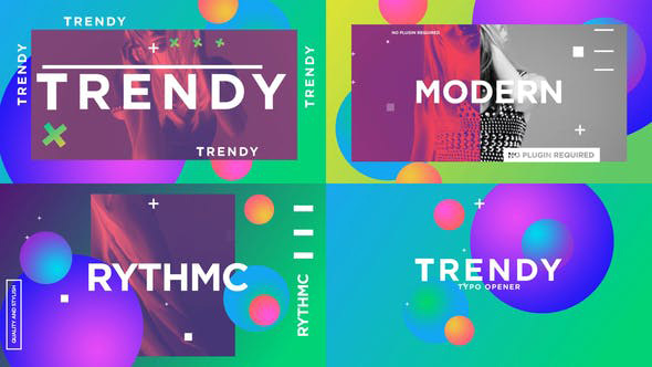 پروژه افترافکت با موزیک وله مد روز Trendy Typo Opener پروژه افترافکت با موزیک وله مد روز Trendy Typo Opener