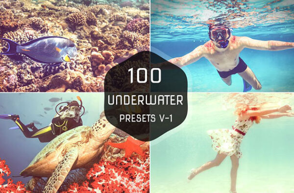 100 پریست لایت روم طبیعت زیر آب Underwater Lightroom Presets