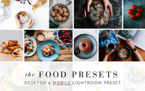 دانلود 30 پریست لایت روم تم مواد غذایی Food Photography Lightroom Preset