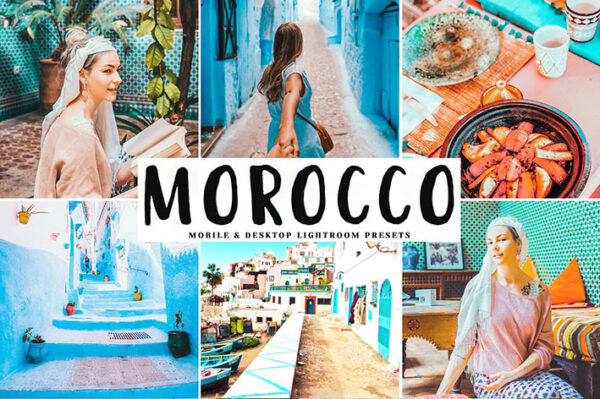 34 پریست لایت روم و کمرا راو کشور مراکش Morocco Lightroom Presets Pack