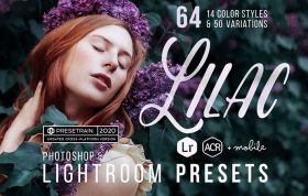 64 پریست لایت روم و کمرا راو Lilac 64 Presets for LR & ACR