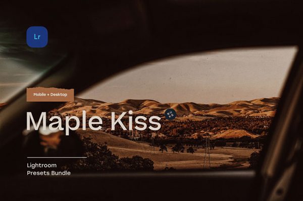 10 پریست لایت روم دسکتاپ و موبایل تم بوسه طلایی Maple Kiss Lightroom Presets