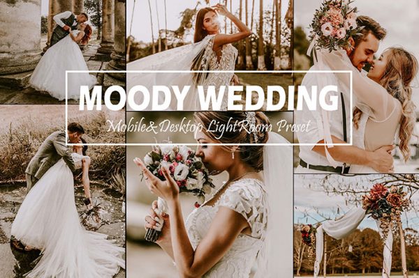 پریست لایت روم حرفه ای عروس پاییز Moody Wedding Lightroom Presets Fall LR