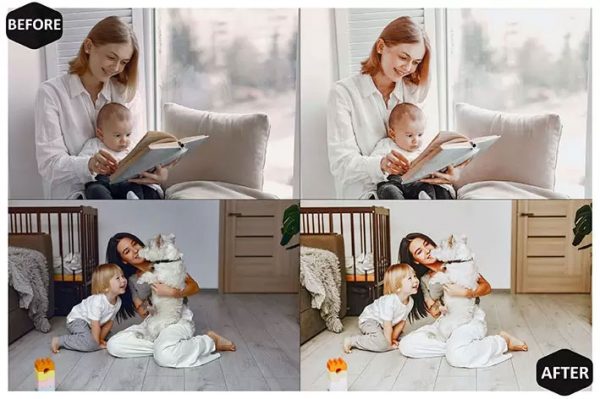 پریست لایت روم حرفه ای مادر و کودک Motherhood Lightroom Presets mom blogger