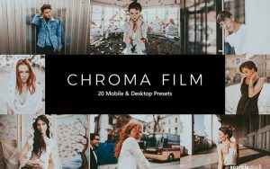 ۲۰ پریست لایت روم سینمایی و پریست کمرا راو و LUT رنگی Chroma Film LR Presets