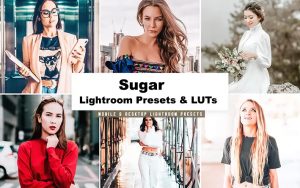 ۲۰ پریست لایت روم و پریست کمرا راو و LUT رنگی تم شکر Sugar Lightroom Presets & LUTs