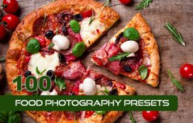 100 پریست لایت روم مواد غذایی حرفه ای Food Photography Presets