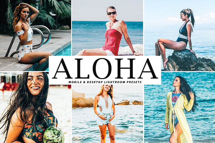 34 پریست لایت روم و Camera Raw و اکشن کمرا راو فتوشاپ هاوایی Aloha Lightroom Presets