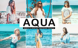 34 پریست لایت روم و کمرا راو و اکشن کمرا راو فتوشاپ تفریحات ساحلی Aqua Lightroom Presets
