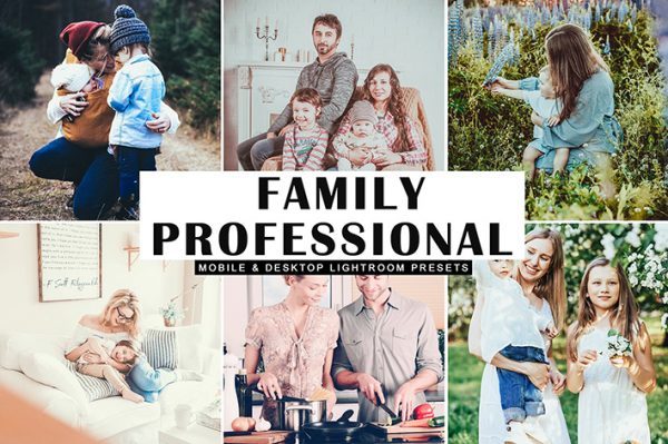 34 پریست لایت روم و کمرا راو و اکشن کمرا راو فتوشاپ عکس خانوادگی Family Professional Lightroom Presets