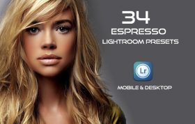 34 پریست لایت روم پرتره و کمرا راو و اکشن کمرا راو فتوشاپ Espresso Lightroom Presets