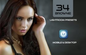 34 پریست لایت روم پرتره و کمرا راو و اکشن کمرا راو فتوشاپ Brownie Lightroom Presets