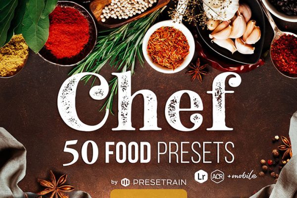 150 پریست لایت روم مواد غذایی و پریست کمراراو فتوشاپ Chef Food Lightroom Presets