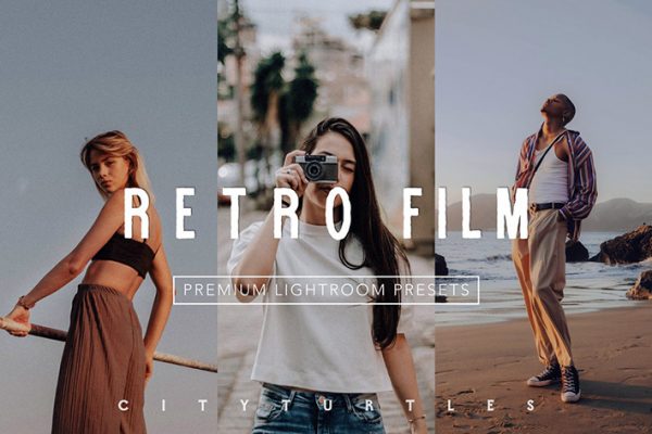 26 پریست لایت روم سینمایی افکت فیلم قدیمی RETRO FILM Lightroom Presets Pack