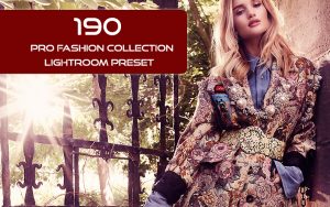 190 پریست لایت روم حرفه ای فشن Pro Fashion Collection Lightroom Preset