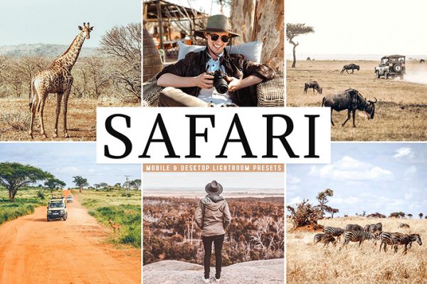 34 پریست لایت روم سفر آفریقا و کمراراو و اکشن کمرا راو فتوشاپ Safari Lightroom Presets