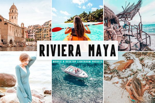 34 پریست لایت روم و Camera Raw و اکشن کمرا راو فتوشاپ رنگ مدیترانه ای Riviera Maya Lightroom Presets