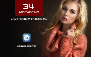 34 پریست لایت روم پرتره و Camera Raw و اکشن کمرا راو فتوشاپ Mocaccino Lightroom Presets