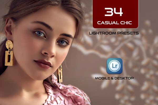 34 پریست لایت روم پرتره و Camera Raw و اکشن کمرا راو فتوشاپ Casual Chic Lightroom Presets