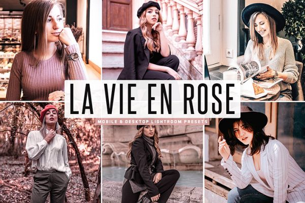 34 پریست لایت روم پرتره و Camera Raw و اکشن کمرا راو فتوشاپ La Vie En Rose Lightroom Presets