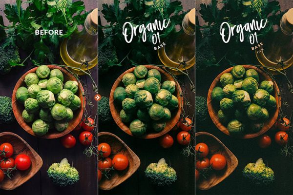 40 پریست لایت روم غذایی و پریست کمرا راو فتوشاپ تم ارگانیک Organic Food Lightroom Presets
