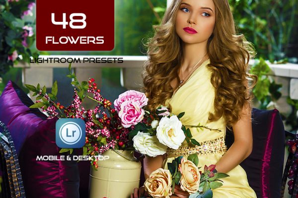48 پریست لایت روم حرفه ای گل و گیاه flowers lightroom presets