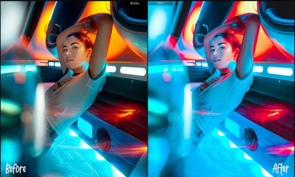 20 پریست پرتره لایت روم فوق حرفه ای نور نئون Real Neon Portrait Lightroom Presets