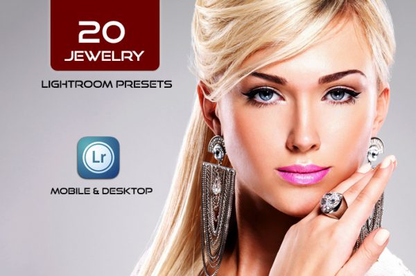 20 پریست لایت روم حرفه ای عکاسی جواهرات Jewelry Lightroom Presets Gold Edition