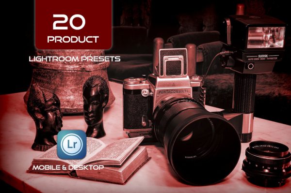 20 پریست لایت روم حرفه ای عکاسی محصولات Flat Lay Lightroom Presets for Product Photography
