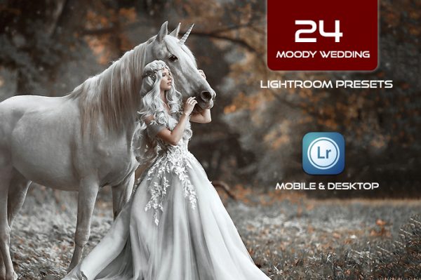 24 پریست لایت روم عروسی و پریست کمرا راو فتوشاپ Moody Wedding Lightroom Presets