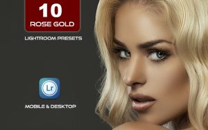 10 پریست لایت روم حرفه ای تم رنگی رز طلایی Rose Gold Lightroom Presets Bundle