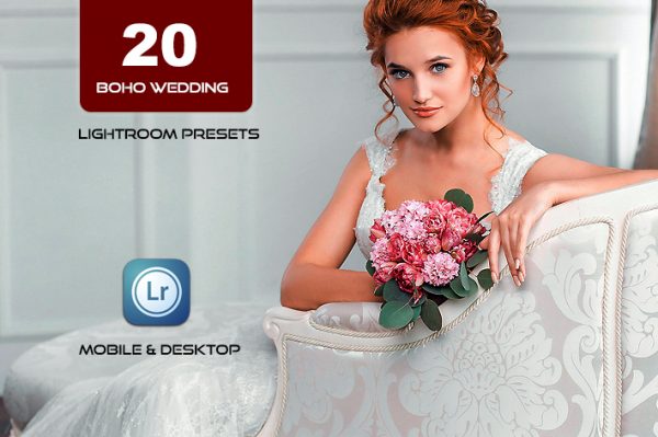 20 پریست لایت روم حرفه ای عروسی Boho Wedding Lightroom Presets