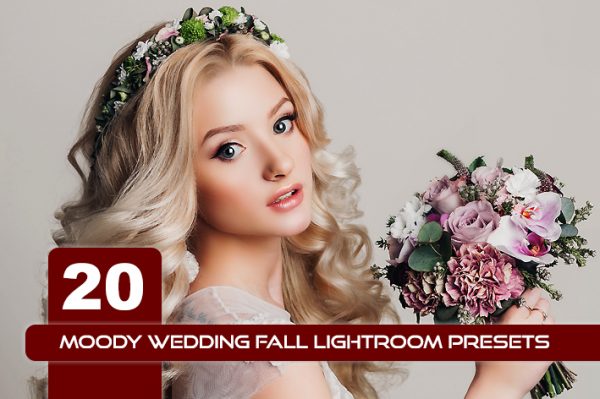 20 پریست لایت روم حرفه ای عروسی تم عروس پاییز Moody Wedding Fall Lightroom Presets
