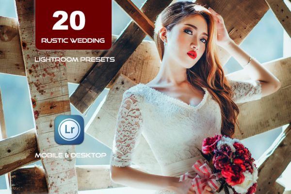 20 پریست لایت روم عروسی تم عروسی روستایی Rustic Wedding Lightroom Presets